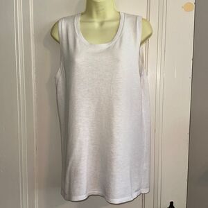 Pendleton white cotton/viscose sleeveless‎ tank sweater